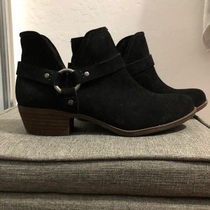 Lucky brand black suede boots